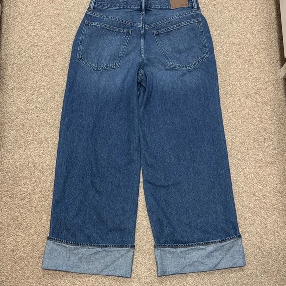 Madewell Super Wide Leg Jeans with Cuff Size 30 - Picture 9 of 9